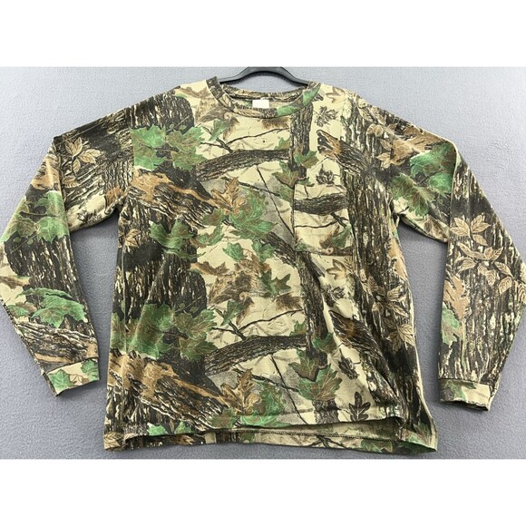 Vintage Realtree Shirt Mens Size XL Long Sleeves Crew Neck Camo Hunting Shirt - Picture 1 of 10
